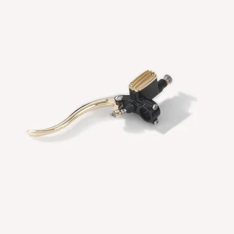 14MM BLACK ALUMINUM AND POLISHED BRASS BRAKE MASTER CYLINDER