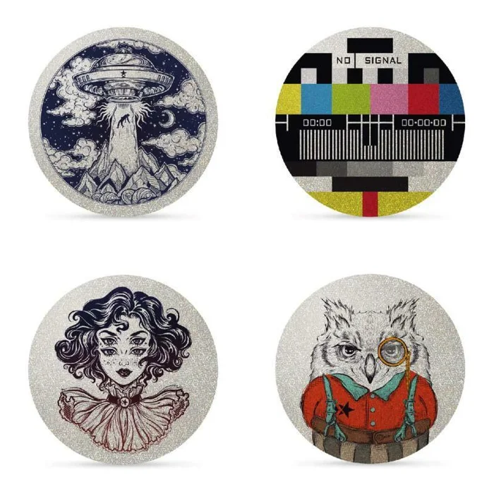 4 Autocollants réfléchissants, indéchirables, repositionnables flash hipster