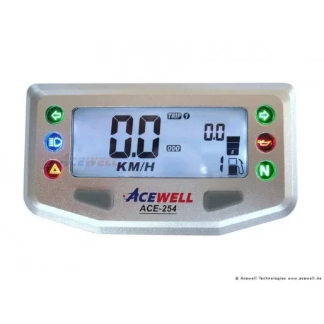 ACEWELL MODEL 254 SILVER DIGITAL SPEEDOMETER