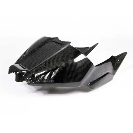 Airbox cover with carbon side panels