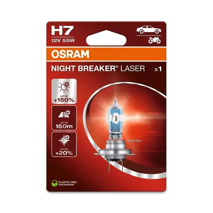 Ampoule OSRAM H7 Night Breaker Laser 12V 55W PX26d – à l’unité