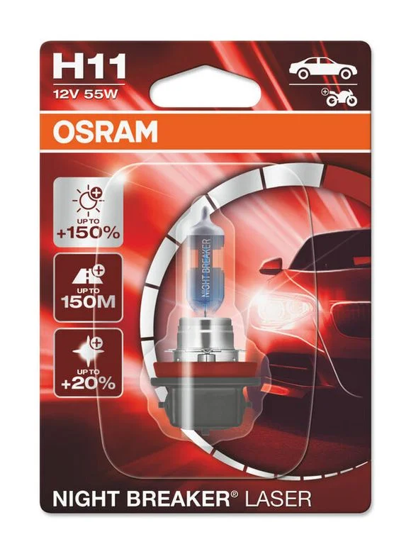 Ampoule Osram Night Breaker Laser H11 12V/55W – X1 Universel Ref : OSRM00005A / 1114457