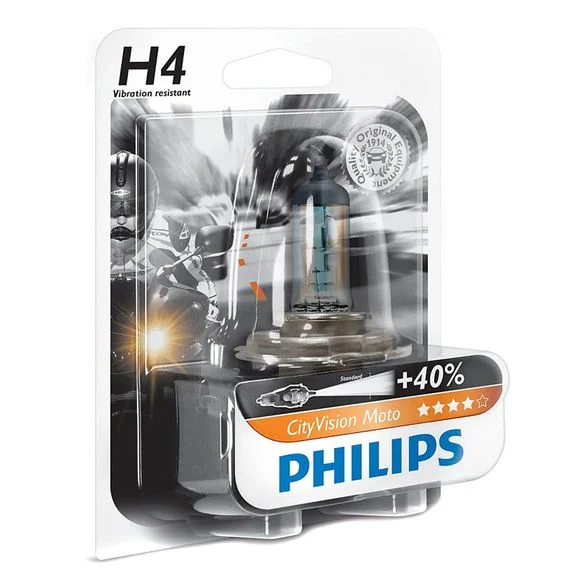 Ampoule Philips CITY VISION H4 12V 60/65W P43T-38 Universel Ref : 20123424