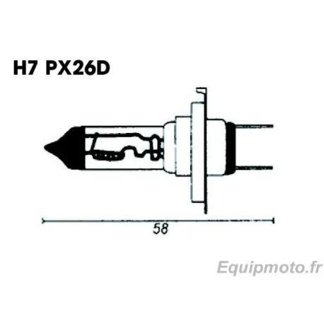 Ampoule PHILIPS H7 Vision Moto 12V/55W culot PS26d