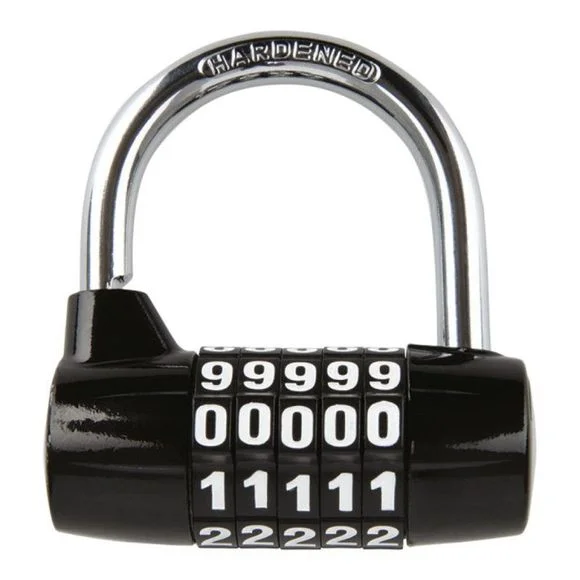 Antivol Oxford cadenas LK102 5-digit Combination Padlock Universel – Noir Ref : OD0015 / LK102