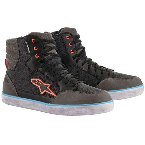 Baskets Alpinestars J-6 WATERPROOF CANVAS – Noir / Bleu Ref : AP11986