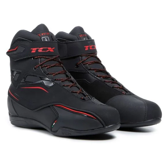 Baskets TCX Boots ZETA WATERPROOF – BLACK/RED – Noir / Rouge Ref : OX0338