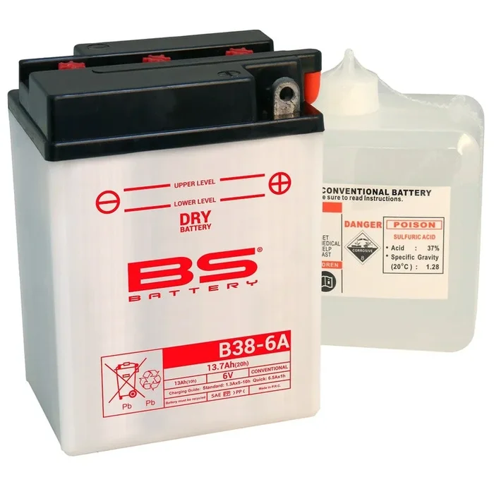 Batterie BS BATTERY conventionnelle avec pack acide – B38-6A