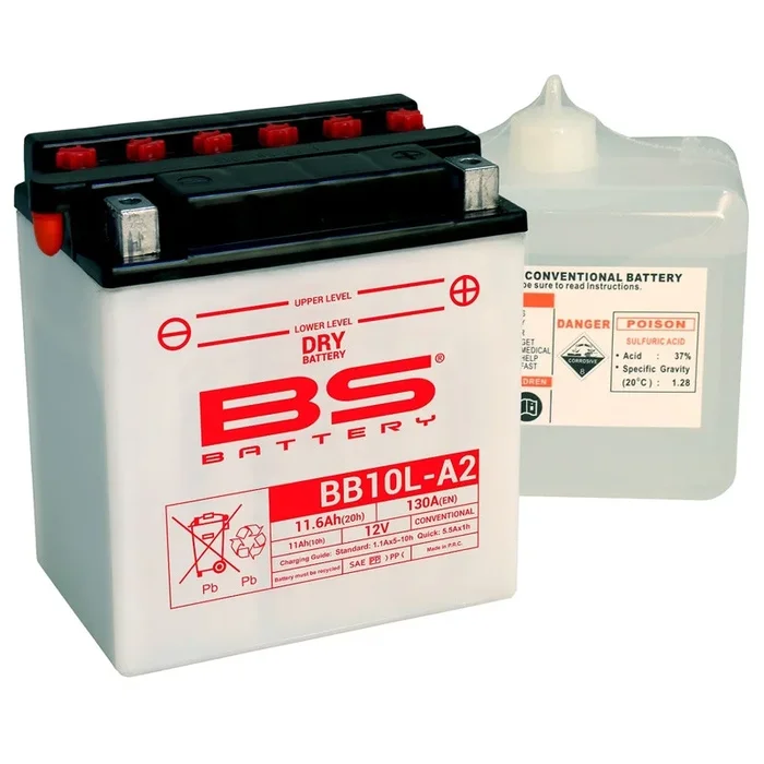 Batterie BS BATTERY Haute-performance avec pack acide – BB10L-A2