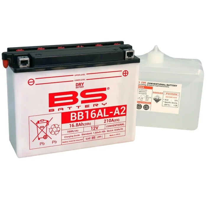 Batterie BS BATTERY Haute-performance avec pack acide – BB16AL-A2
