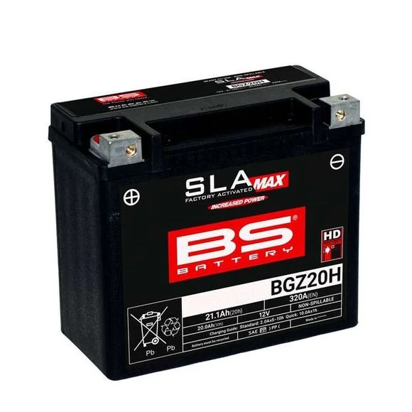 Batterie BS Battery SLA MAX BGZ20H (FA) ferme Type Acide Sans entretien/prête à l’emploi Ref : BSB0011 / 1125739