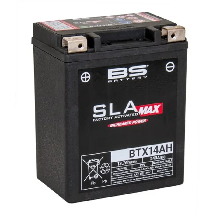Batterie BS BATTERY SLA Max sans entretien activé usine – BTX14AH MAX FA