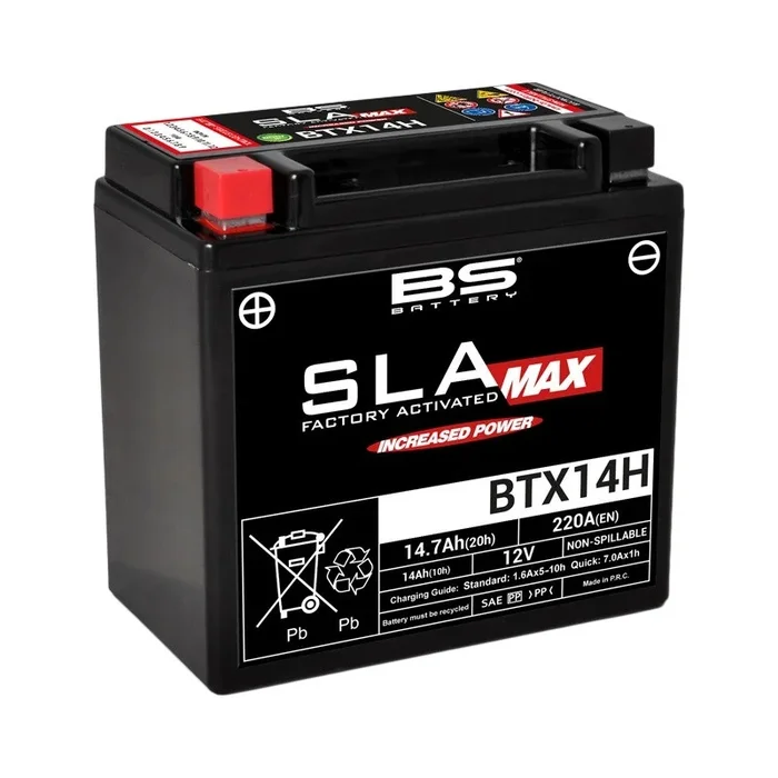 Batterie BS BATTERY SLA Max sans entretien activé usine – BTX14H