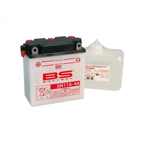 Batterie moto BS BATTERY 6 volts Renforcee 6N11A-4