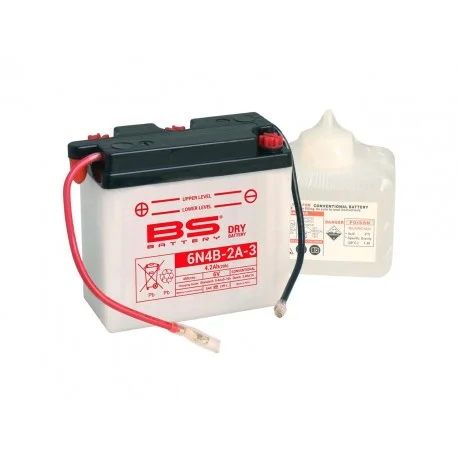 Batterie moto BS BATTERY 6 volts Renforcee 6N4B-2A-3