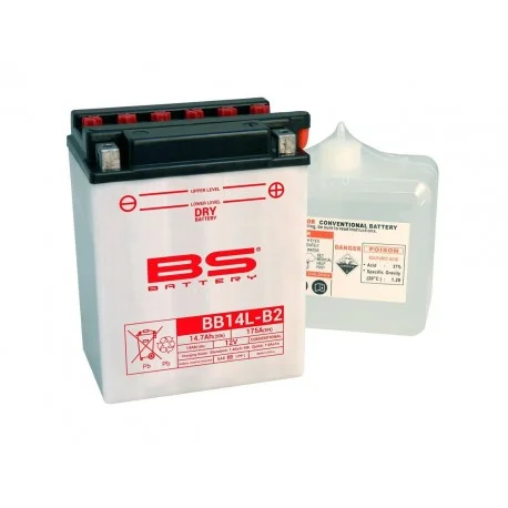 Batterie moto BS BATTERY Haute-performance 12 Volts YB14L-B2 BB14L-B2
