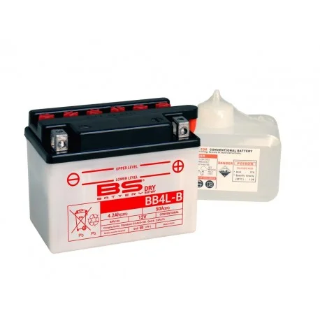 Batterie moto BS BATTERY Haute-performance 12 Volts YB4L-B BB4L-B