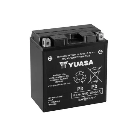 Batterie moto YUASA sans entretien YTX20CH-BS
