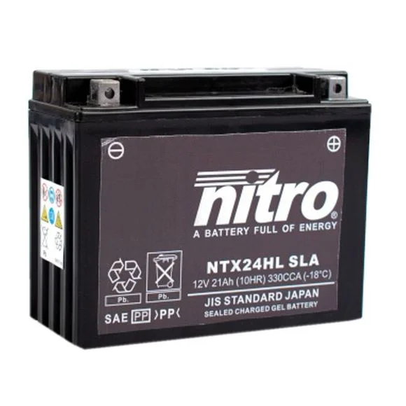 Batterie Nitro NTX24HL SLA FERME TYPE ACIDE SANS ENTRETIEN/PRÊTE À L’EMPLOI Ref : NTX24HL SLA
