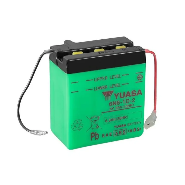 Batterie YUASA conventionnelle sans pack acide – 6N6-1D-2