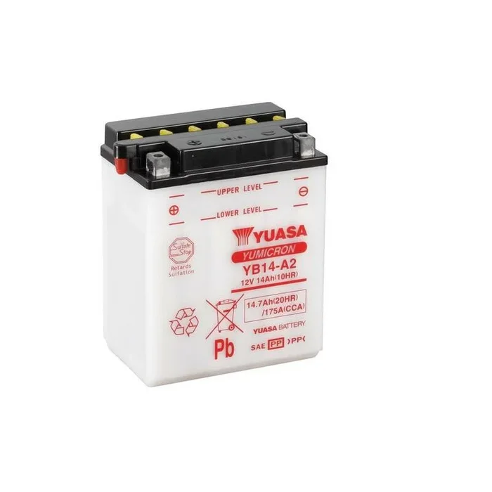 Batterie YUASA conventionnelle sans pack acide – YB14-A2