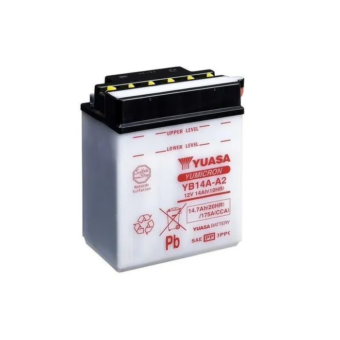Batterie YUASA conventionnelle sans pack acide – YB14A-A2
