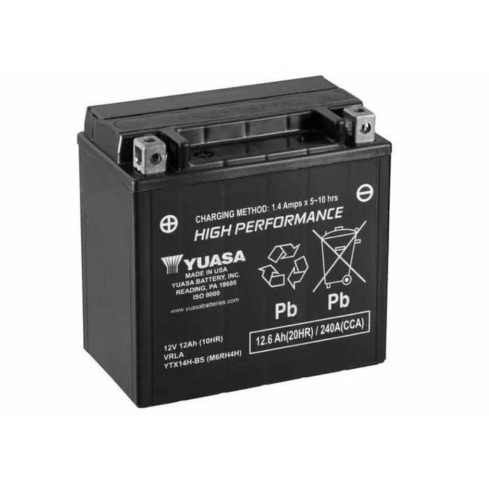 Batterie YUASA sans entretien avec pack acide – YTX14H-BS