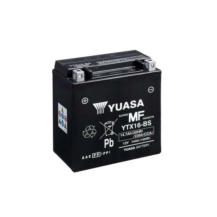 Batterie YUASA sans entretien avec pack acide – YTX16-BS