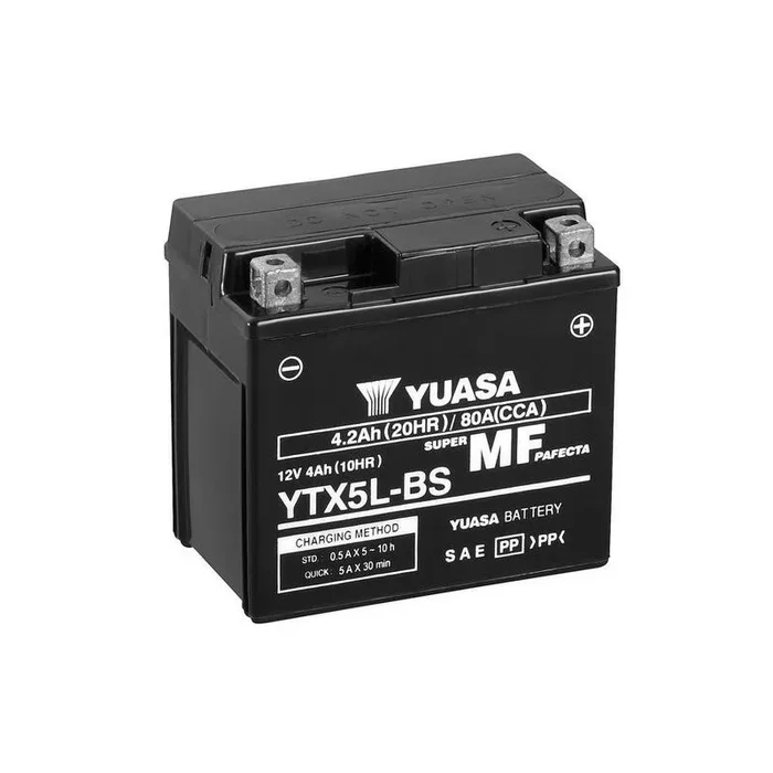Batterie YUASA sans entretien avec pack acide – YTX5L-BS