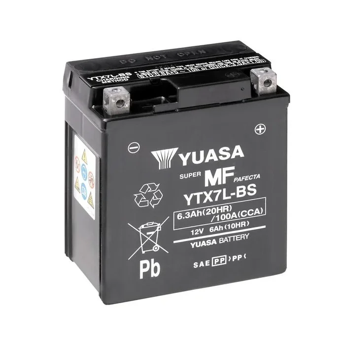 Batterie YUASA sans entretien avec pack acide – YTX7L-BS