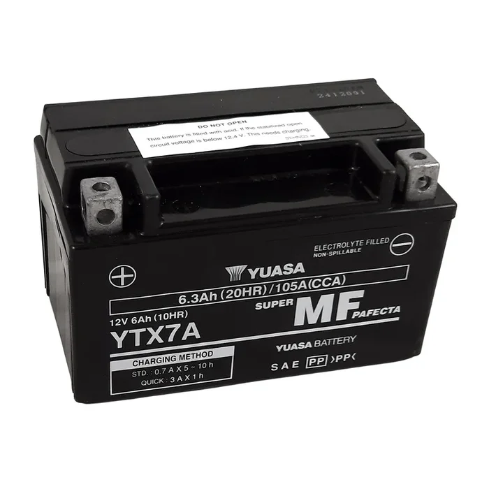 Batterie YUASA W/C sans entretien activée usine – YTX7A FA