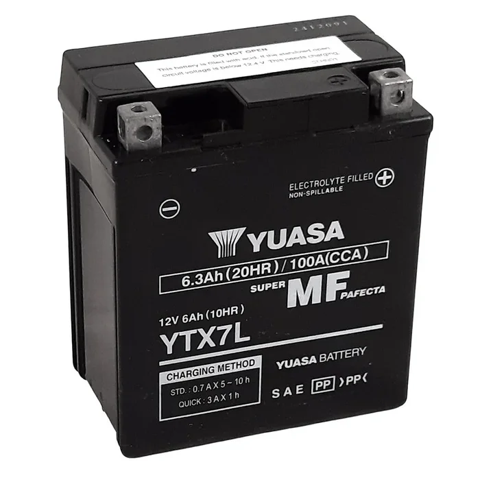 Batterie YUASA W/C sans entretien activée usine – YTX7L FA