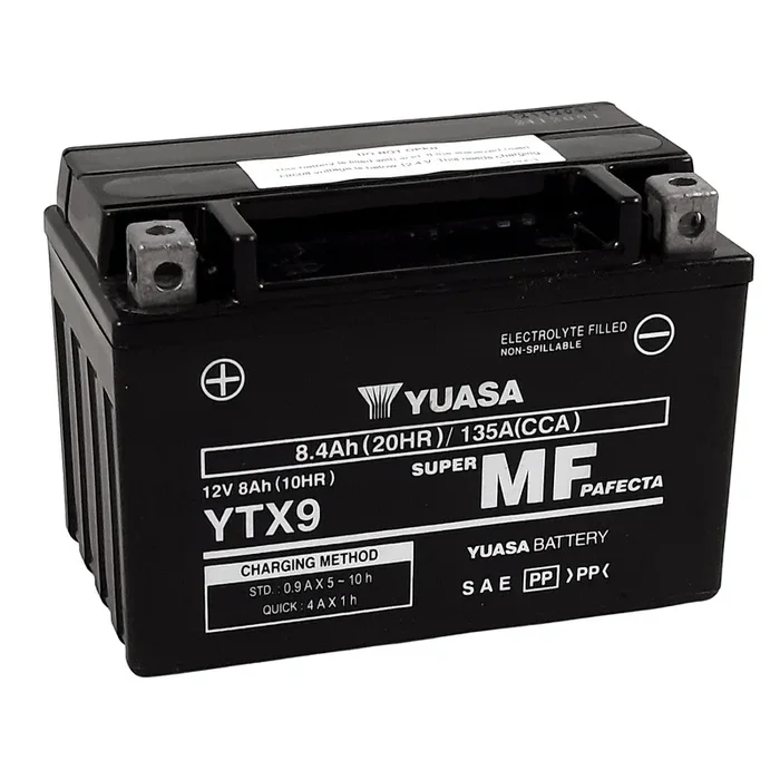 Batterie YUASA W/C sans entretien activée usine – YTX9 FA