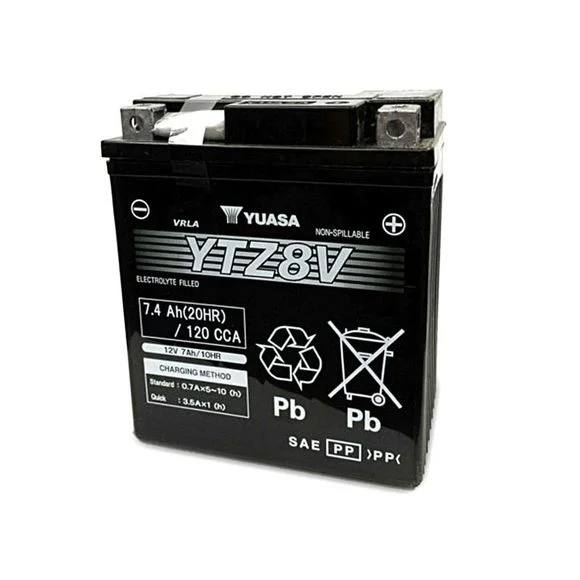 Batterie Yuasa YTZ8V -Y- FERME TYPE ACIDE SANS ENTRETIEN Ref : YTZ8V -Y- YUASA / YTZ8V -Y-