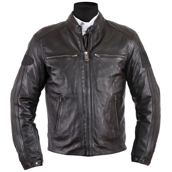 Blouson Helstons ACE – cuir RAG – Noir Ref : HS0325