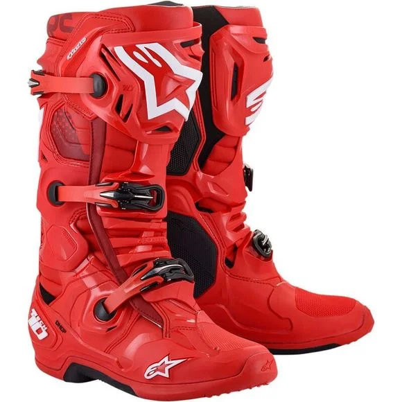 Bottes cross Alpinestars TECH 10 – RED 2023 – Noir / Rouge Ref : AP12397