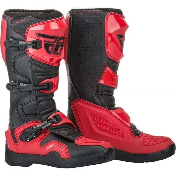 Bottes cross Fly MAVERIK 2025 – Noir / Rouge Ref : FL1720