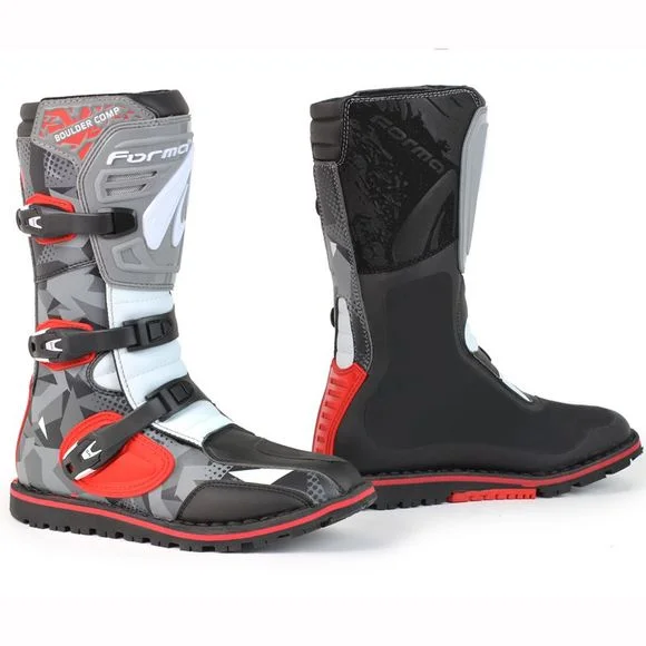 Bottes cross Forma BOULDER COMP 2023 – Gris / Rouge Ref : FM0338