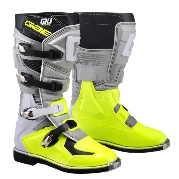 Bottes cross Gaerne GXJ GREY/YELLOW FLUO JUNIOR – Gris / Jaune Ref : GA0163