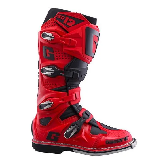 Bottes cross Gaerne SG12 RED/BLACK 2025 – Rouge / Noir Ref : GA0217