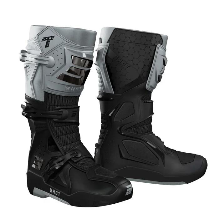 Bottes Cross SHOT RACE 6 Noir Gris CHROME