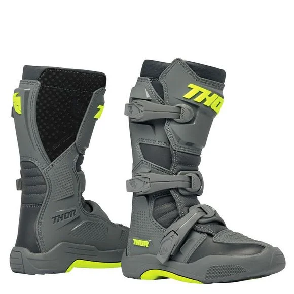 Bottes cross Thor BLITZ XR – ENFANT – Gris / Orange Ref : TO3108
