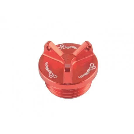 Bouchon de carter d&rsquo;huile LIGHTECH 2 trous rouge M26 x 3