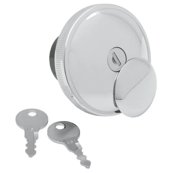 Bouchon de réservoir Drag Specialties Screw in locking ventilé – Gris Ref : DRG0222 / 07030230
