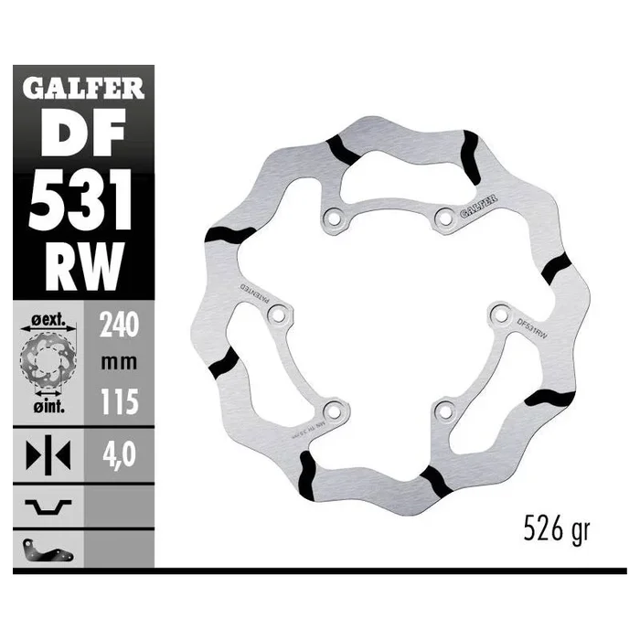 BRAKE DISC FIXED WAVE GR