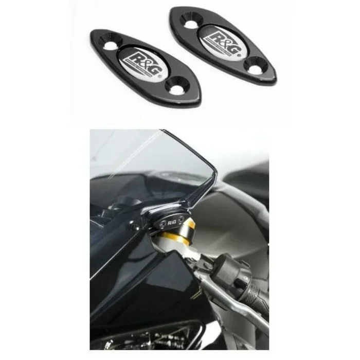 Cache-orifices rétroviseur R&G RACING – noir Yamaha YZF-R6