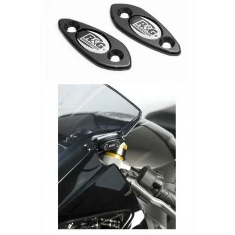 Caches orifice retroviseur R&G RACING noir Yamaha YZF-R6 2006-2016