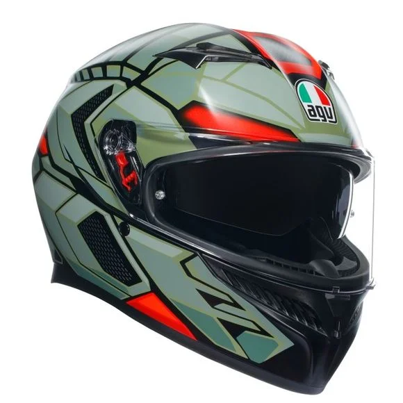 Casque AGV K3 – DECEPT MATT – Noir / Vert Ref : AG1022