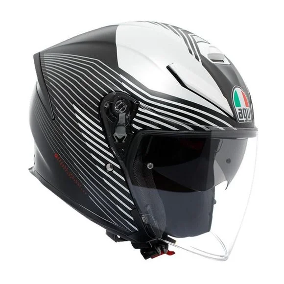 Casque AGV K5 JET EVO – CONTROL – Noir / Blanc Ref : AG1061