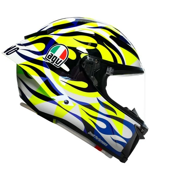 Casque AGV PISTA GP RR – ROSSI SOLELUNA 2023 – Bleu / Jaune Ref : AG1086